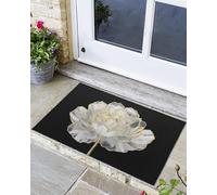 Classico Zerbino Ingresso Flower Black Gold White Abstract Flower Aesthetic, Tappetino porta, Ingresso, Esterno, Casa, Lavabile Tappeto Ingresso 40X60cm