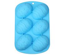 Classicoco Stampo per Torte, Torta, Cioccolato, Fondente, Cottura, Resistente al Calore, Stampi, Stampi per Torte in Silicone 6 Fori Easter Egg Fondant Making Mould Cooking Supplies