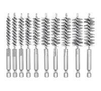 Classicseali 10 spazzole metalliche per trapano, spazzola per caldaie in acciaio inox, spazzola rotonda per lucidatura, levigatura, rimozione della ruggine, sbavatura, diverse misure 8/10/11/12/13/15