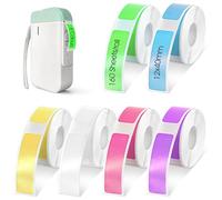 Classicseali Prt Qutie - 6 rotoli di nastro di ricambio per etichette, 12 × 40 mm, etichette termiche autoadesive, per stampa da ufficio, 160 fogli