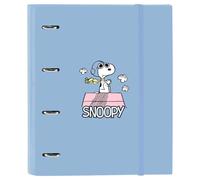 Classificatore 4 anelli con accessori Safta Peanuts, Snoopy Pilot (27x32 cm)