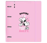 Classificatore 4 anelli con accessori Safta Peanuts, Snoopy Sweet (27x32 cm)