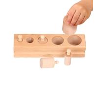 Classificatore di Forme - Giochi di Abbinamento con Tronchetti a Pomello e Incavi - Cilindri Costruzioni con Pioli in Legno,per Bambini Apprendimento Sviluppo Educazione Precoce Addestramento Sensoria