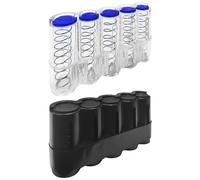 Classificatore Di Monete Da 2 Pezzi A 5 Fori Scatola Di Monete A Molla, Classificatore Di Monete, Adatto Per Camerieri, Driver, Venditori (Nero, Colore Trasparente)