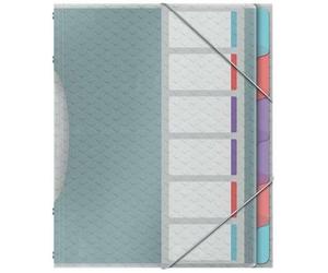 Classificatore Esselte Colour'Breeze con 6 Schede Multicolor - Per Format A4 - 3 Alette sul Retro - Polipropilene Goffrato - Ch NEW