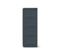 Classificatore ufficio in metallo 4 cassetti 50x68x140h maniglia stampata - Antracite