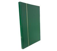 Classificatore Verde per Francobolli 8 Pagine Bianche 9 Listelli in Pergamino -
