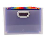 Classificatore con maniglia Crystal - 24 tasche - PP - 33x23.5x25 cm - Exacompta
