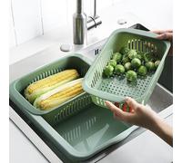 Classificazione a doppio strato Cesto di scarico quadrato Cucina Cesto di frutta
