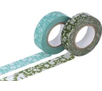 Classiky INNSPIRO Set 2 nastri adesivi masking tape washi disegni assortiti E 15 mm x 15 m.