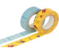 Classiky Set 2 nastri adesivi masking tape washi disegni assortiti A 15 mm x 15 m.