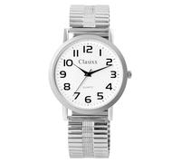 Classix Orologio da polso da uomo in acciaio inox, lunghezza 21 cm, design classico per ogni uomo, argento