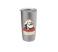 Classless Karl Marx Divertente comunismo marxista umorismo di sinistra Bicchiere termico in acciaio inox doppia parete