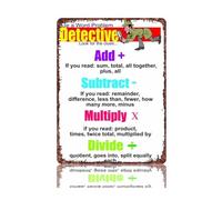 Classroom Algebra Prep Poster Metal Keywords 8x12 Inch
