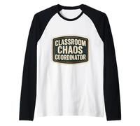 Classroom Chaos Coordinator, Insegnante di Scuola Materna Maschile Maglia con Maniche Raglan