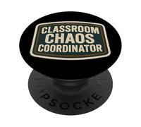 Classroom Chaos Coordinator, insegnante di scuola materna maschile PopSockets PopGrip Adesivo