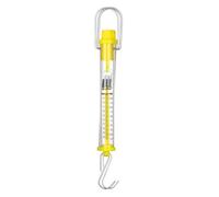 Classroom Essential Yellow Force Meter Cilindro Spring Scale con marcatura chiara di misurazione da 1N a 50N Capacità Cilindro dinamometro in metallo