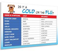 Classroom Health & Hygiene Poster - Educational Wall Sign for Cold and Flu Season Preparedness, School Nurse Office Decor(Unframed,12x18inch(30x45cm))