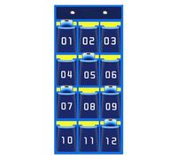 Classroom Pocket Chart - Classroom Phone Holder, Classroom Calculator Holder Chart | Numbered Classroom Phone Organizer Calculator Holder, School Storage Supplies for Smartphones Calculators Cards