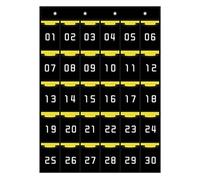 Classroom Pocket Chart - Classroom Phone Holder, Classroom Calculator Holder Chart | Numbered Classroom Phone Organizer Calculator Holder, School Storage Supplies for Smartphones Calculators Cards