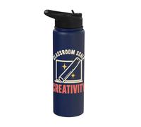 Classroom Scale Creativity Art Club Saying Stainless Steel Insulated Water Bottle
