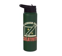 Classroom Scale Creativity Art Club Saying Stainless Steel Insulated Water Bottle