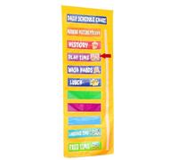 Classroom Schedule Pocket Chart, Visual Kids Daily Schedule Calendar, Teaching Tool Organizer, Homeschool Toddler Teacher, Routine for Learning Education Home Daycare, 129,5 x 45,7 x 1 cm