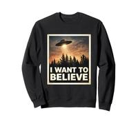 Classsic Vintage Voglio Credere UFO Astronave Aliena Felpa