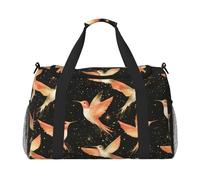 Classy Bird Flash - Borsone da viaggio con stampa dorata, borsone da viaggio, borsone da viaggio per weekender, borsone da palestra per donne e uomini, borsa da viaggio per oggetti personali