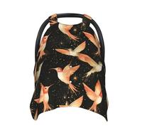 Classy Bird Flash Gold Print Baby Car Seat Covers, traspirante allattamento copertura allattamento al seno, copertura per passeggino, baldacchino multiuso per seggiolino auto, neonati neonati