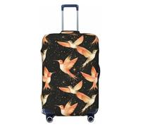 Classy Bird Flash Gold Print - Copribagagli da viaggio, lavabile, per valigie, 45-81 cm, alta elasticità, nero, Large