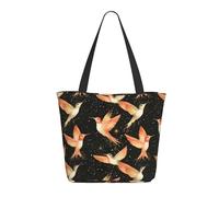 Classy Bird Flash Gold Print Tote Bag per donne, grande borsa a tracolla con cerniera, borse per lavoro e viaggi