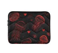 Classy Cartella per Computer con Cerniera 35,5 cm Dreamy Meduse Rosso | 14 Pollici Tablet Cartella Borsa di Trasporto per gli uomini estuche para M