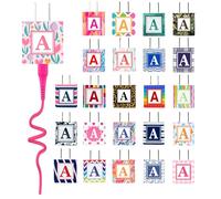 Classy Chargers Monogram - Set regalo personalizzato per iPhone e Android, caricabatterie rapido 20 W GaN o 10 W USB A, 2 porte, cavo Lightning MFI da 1,8 m per iPhone o cavo USB tipo C