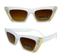 Classy Elegante Moderno Contemporaneo Rétro Gatto Occhio Occhiali da Sole Perla