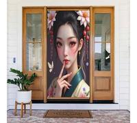 Classy Farfalla Donna Stampa No.151 Coperture Decorative per Porta Banner Decorazioni per Interni/Esterni, Primavera Estate Autunno Inverno Halloween Natale Decorazioni per la casa