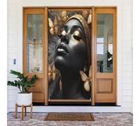 Classy Farfalla Donna Stampa No.409 Coperture Decorative per Porta Banner Decorazioni per Interni/Esterni, Primavera Estate Autunno Inverno Halloween Natale Decorazioni per la casa