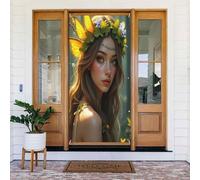 Classy Farfalla Donna Stampa No.572 Coperture Decorative per Porta Banner Decorazioni per Interni/Esterni, Primavera Estate Autunno Inverno Halloween Natale Decorazioni per la casa