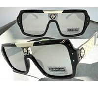 Classy Hardcore Motociclista Gangster Hip Hop Rapper Sole Nero Telaio Cromo Lens