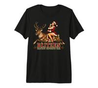 Classy Natale Natale Vintage Cocktail Girl Bere Martini Maglietta Premium