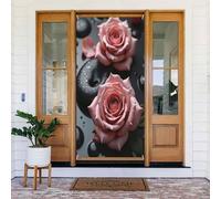 Classy Rose Print No.501 Coperture decorative per porte, decorazioni per interni ed esterni, primavera, estate, autunno, inverno, Halloween, Natale, decorazioni per la casa