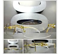 Classy Sofisticato Elegante Hip Hop Rapper Lenti Trasparenti con Stanghette