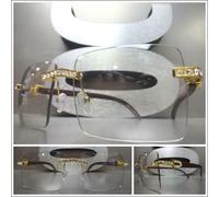 Classy Sophisticatedd Hip Hop Rapper Stile Lenti Trasparenti con Stanghette