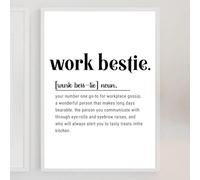Classydesigns Lavoro Bestie Print | Regali di lavoro | Bestie Gift | Bestie Birthday Gift | Work Bestie Definition For Her | Stampe digitali