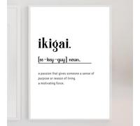 Classydesigns Stampa Ikigai | Regali Ikigai | Regalo migliore | Regalo di compleanno Ikigai | Definizione Ikigai per lui | Stampe digitali