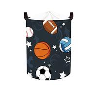 Clastyle 63L Grande Ceste Biancheria Bambini Palloni Sportivi con Coperchio per Ragazzo Cestino Portaoggetti Giocattoli Pieghevole Abbigliamento Giocattolo con Manici per Bagno Cameretta