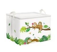 Clastyle Ceste Biancheria Bambini Animale Foresta Cestino Giocattoli Vestiti Ramo per Ragazzo Ragazza Cestino Portaoggetti per Bagno Cameretta Bucato, Bradipo, 40*30*30 cm