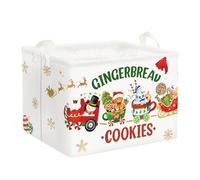 Clastyle Ceste Biancheria Bambini Buon Natale Cestino Giocattoli Vestiti Impermeabile per Ragazzo Ragazza Cestino Portaoggetti per Bagno Cameretta Bucato, Uomo Pan Zenzero, 40x30x30 cm