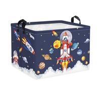 Clastyle Ceste Biancheria Bambini Spazio Cestino Giocattoli Vestiti Impermeabile per Ragazzo Cestino Portaoggetti per Bagno Cameretta Bucato, Lancia Razzo, 40 * 30 * 30 cm