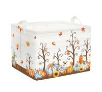 Clastyle Ceste Biancheria Festa del Raccolto Cestino Giocattoli Vestiti Zucca Impermeabile per Giorno Ringraziamento Cestino Portaoggetti per Autunno,Albero Riccio,40 * 30 * 30 cm